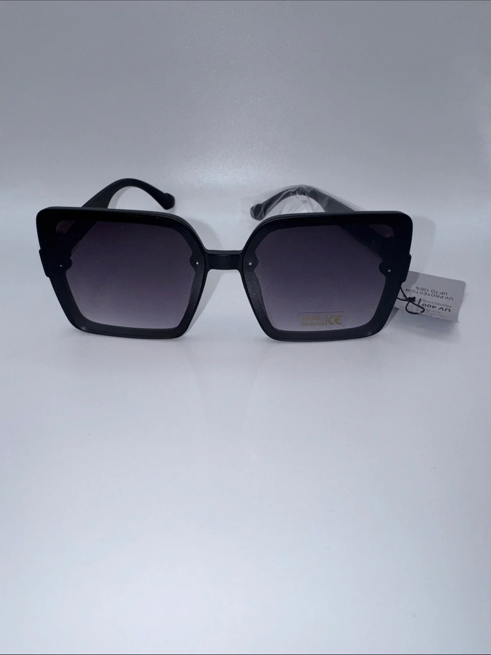 Black Oversized Square Sunglasses - UV Protection